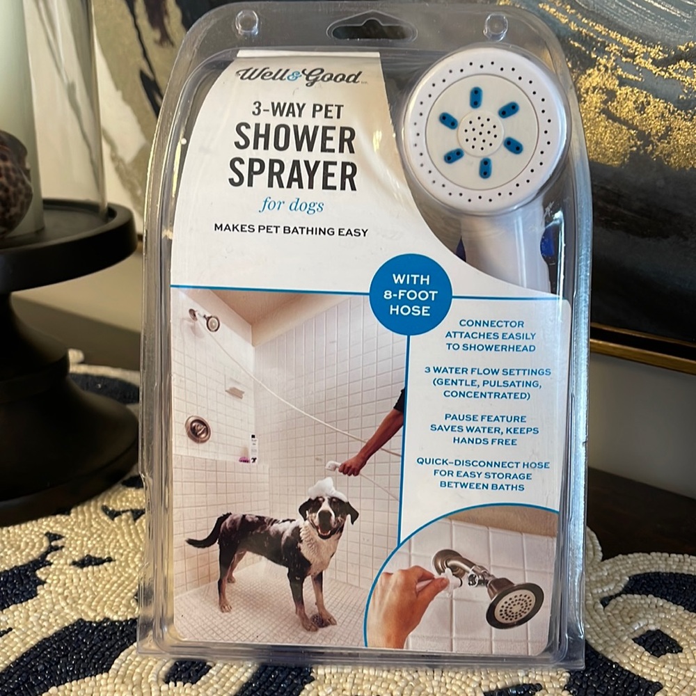 Well & Good 3-Way Pet Shower Sprayer NEW